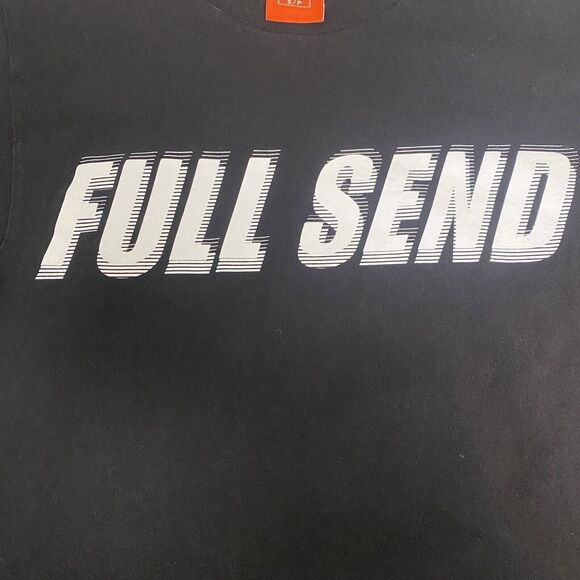 Full Send University T-Shirt Black and White Size Small RARE Nelkboys Spell out - Picture 6 of 9